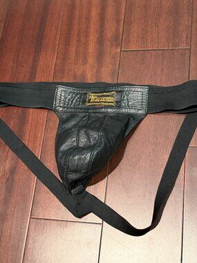 Male hide Leathers Chicago Men’s Leather Jockstrap Black Size Medium Vintage